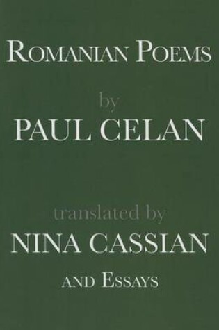 Cover of Romanian Poems by Paul Celan and Essays