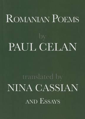 Book cover for Romanian Poems by Paul Celan and Essays