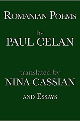 Cover of Romanian Poems by Paul Celan and Essays