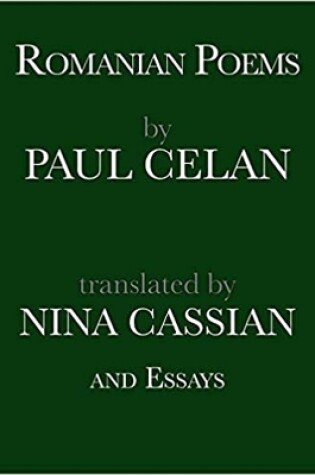 Cover of Romanian Poems by Paul Celan and Essays