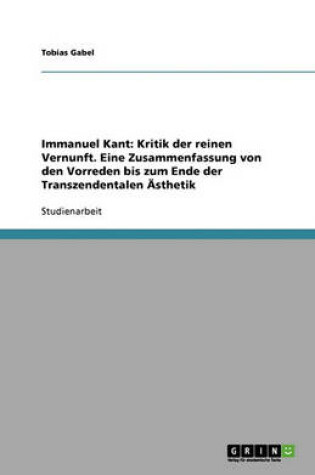 Cover of Immanuel Kant