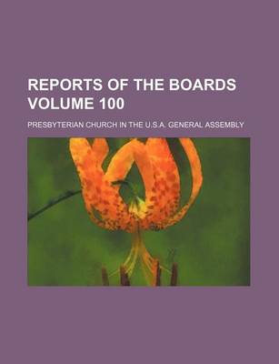 Book cover for Reports of the Boards Volume 100