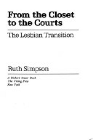 Cover of From the Closet to the Courts