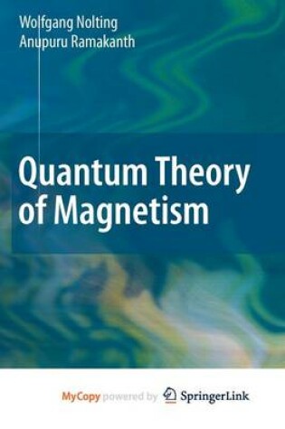 Cover of Quantum Theory of Magnetism