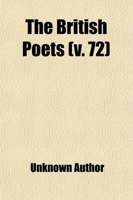 Book cover for The British Poets (Volume 72); Including Translations