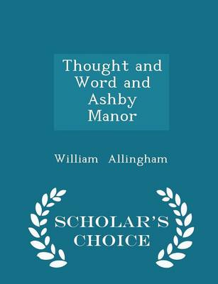 Book cover for Thought and Word and Ashby Manor - Scholar's Choice Edition