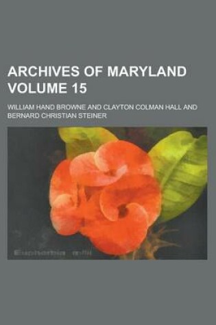 Cover of Archives of Maryland (V.56)