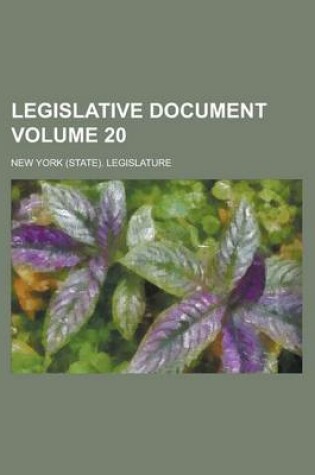 Cover of Legislative Document Volume 20