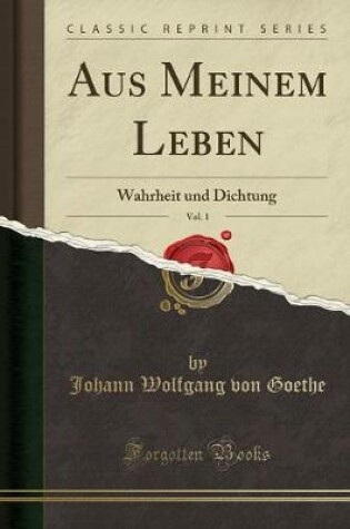 Cover of Aus Meinem Leben, Vol. 1