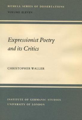 Book cover for Expressionist Poetry and its Critics