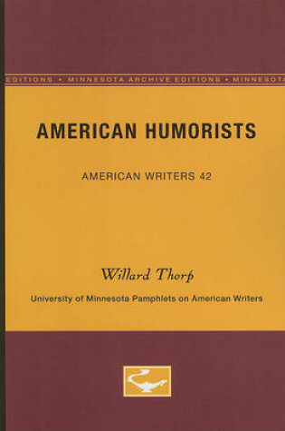 Cover of American Humorists - American Writers 42