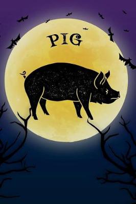 Book cover for Pig Notebook Halloween Journal
