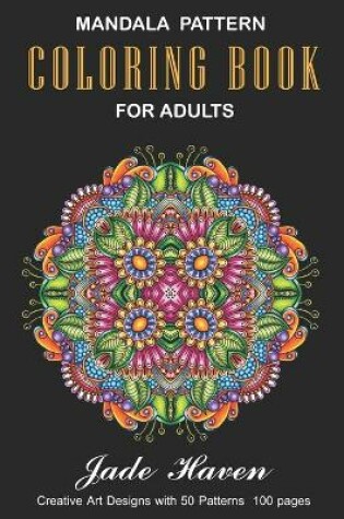 Cover of mandala pattern coloring book for adults