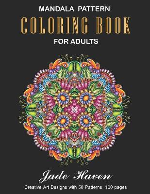 Book cover for mandala pattern coloring book for adults