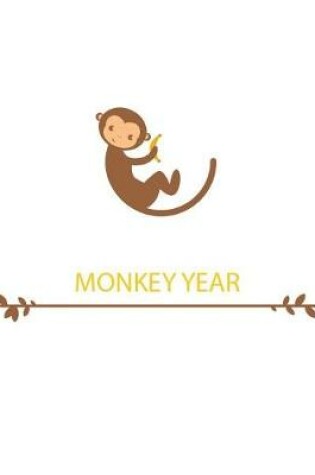 Cover of Monkey Year Blank Lined Notebook