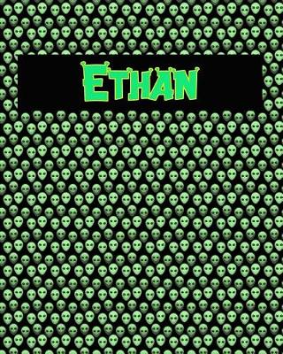 Book cover for 120 Page Handwriting Practice Book with Green Alien Cover Ethan