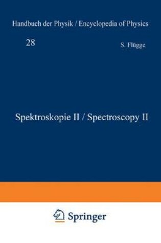 Cover of Spektroskopie II / Spectroscopy II