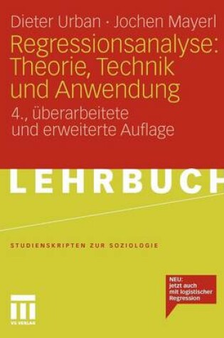 Cover of Regressionsanalyse: Theorie, Technik Und Anwendung