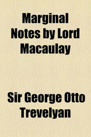 Cover of Marginal Notes by Lord Macaulay