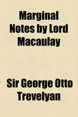 Book cover for Marginal Notes by Lord Macaulay