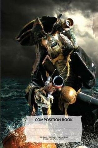 Cover of Ghost Pirate Composition Notebook, Narrow Ruled