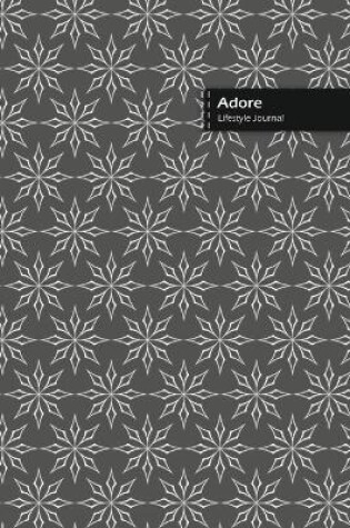 Cover of Adore Lifestyle Journal, Blank Write-in Notebook, Dotted Lines, Wide Ruled, Size (A5) 6 x 9 In (Gray)