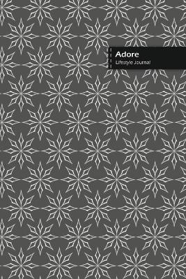 Book cover for Adore Lifestyle Journal, Blank Write-in Notebook, Dotted Lines, Wide Ruled, Size (A5) 6 x 9 In (Gray)