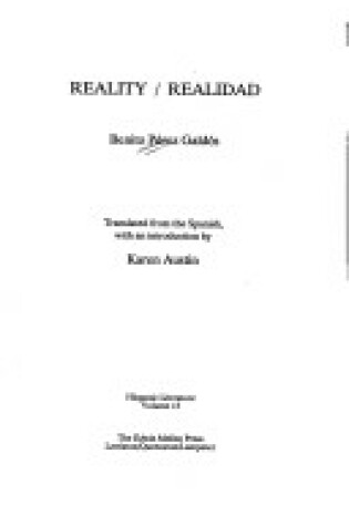 Cover of Reality/Realidad