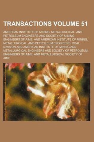 Cover of Transactions Volume 51