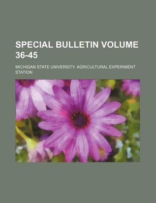 Book cover for Special Bulletin Volume 36-45