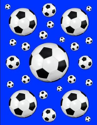 Book cover for Soccer Notebook Score Keeping Journal Blue 150 College Ruled Pages 8.5 X 11