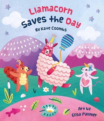 Book cover for Llamacorn Saves the Day