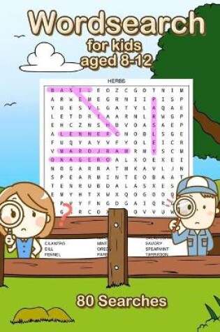 Cover of Wordsearch for kids aged 8-12