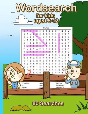 Book cover for Wordsearch for kids aged 8-12