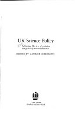 Cover of United Kingdom Science Policy