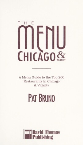 Book cover for Menu: Chicago and Vicinity