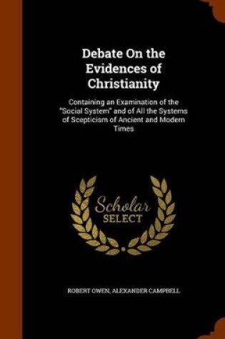 Cover of Debate on the Evidences of Christianity