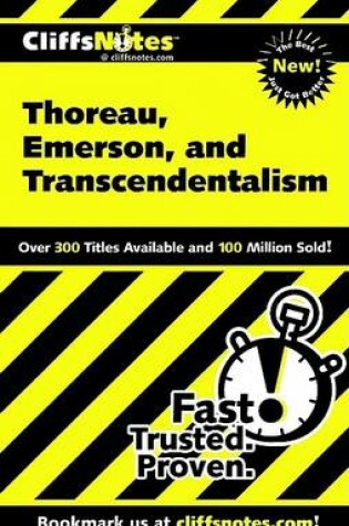 Cover of Cliffsnotes Thoreau, Emerson, and Transcendentalism