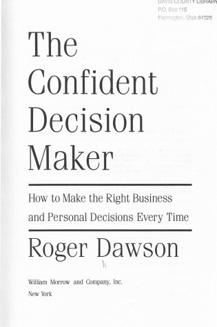 Cover of Confident Decision Maker