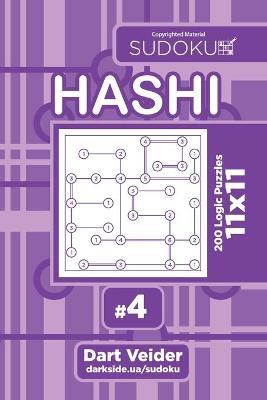 Book cover for Sudoku Hashi - 200 Logic Puzzles 11x11 (Volume 4)