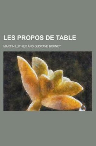 Cover of Les Propos de Table