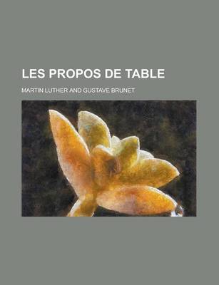 Book cover for Les Propos de Table
