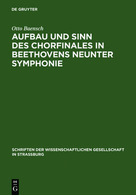 Cover of Aufbau und Sinn des Chorfinales in Beethovens neunter Symphonie