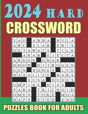 Cover of 2024 Easy Crossword Puzzles Book For Adults