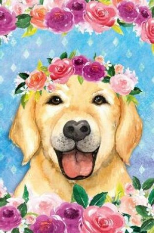 Cover of Big Fat Bullet Style Journal Labrador In Flowers