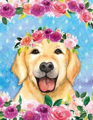 Cover of Big Fat Bullet Style Journal Labrador In Flowers