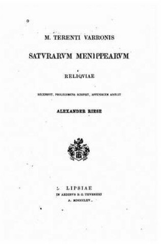 Cover of Saturarum Menippearum Reliquiae