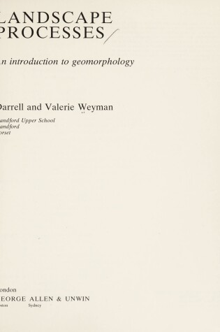 Cover of Landscape Processes