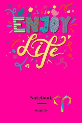 Cover of Lined Notebook Aries Sign Cover Hollywood Cerise color 160 pages 6x9-Inches