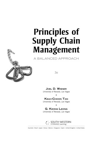 Book cover for Principles of Supply Chain Management